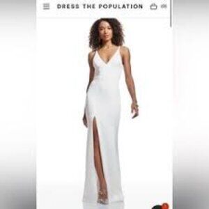 16 - NWT DRESS THE POPULATION CREPE IRIS GOWN